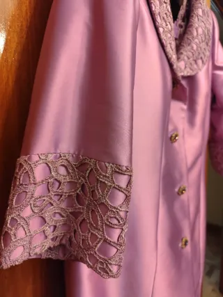 Vestido fiesta talla 46 oro rosa