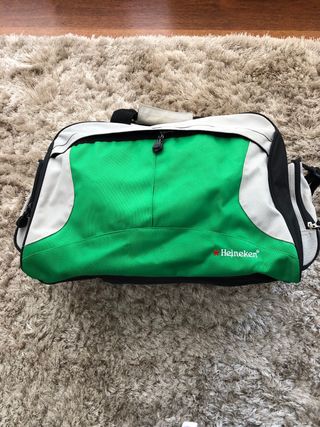 Bolsa de deporte Heineken gris y verde