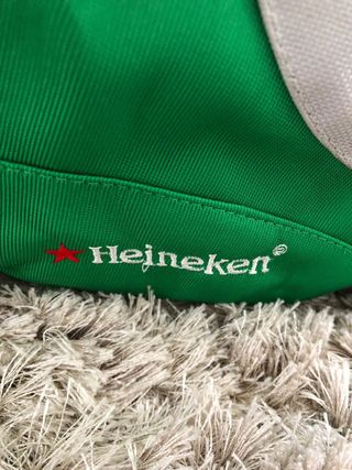 Bolsa de deporte Heineken gris y verde