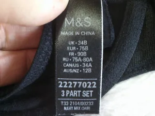 Sutiã Marks & Spencer 34B (90B) com Aro
