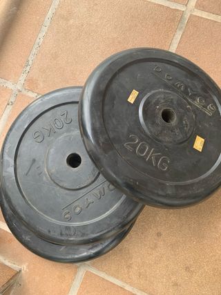 2 Discos Caucho Domyos 20 kg