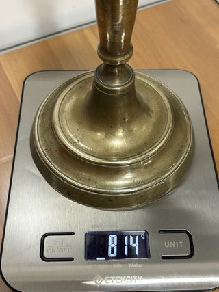 Par Candelabros Alpaca y Bronce