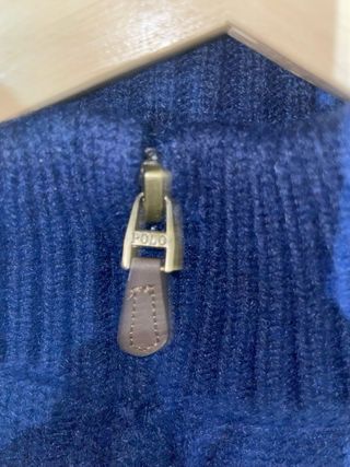 Jersey Polo Ralph Lauren cremallera azul Talla L