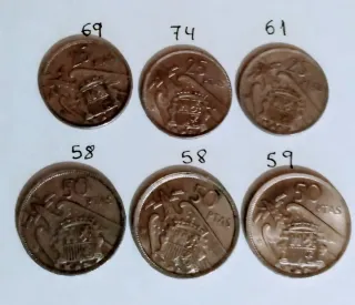 6 monedas antiguas