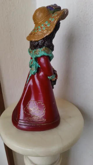 Muñeca Vintage de Escayola Pintada a Mano 26 cm