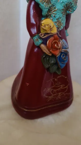 Muñeca Vintage de Escayola Pintada a Mano 26 cm