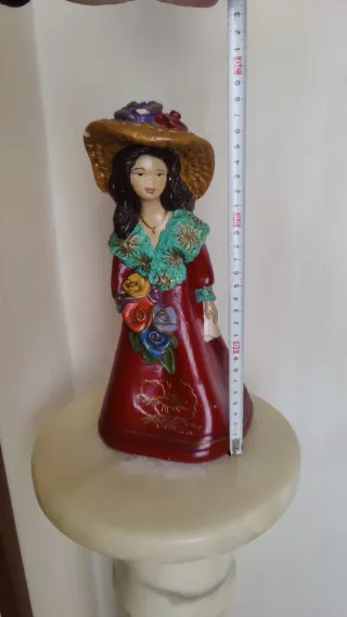 Muñeca Vintage de Escayola Pintada a Mano 26 cm