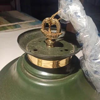 Lámparas de techo Valentí verdes y doradas