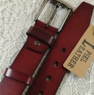 Cinturón Cuero Marrón Hombre 130cm