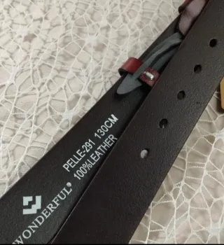 Cinturón Cuero Marrón Hombre 130cm