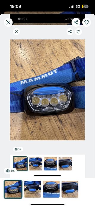 Lanterna de cabeça Mammut T-Trail