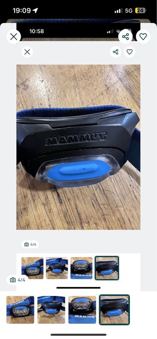 Lanterna de cabeça Mammut T-Trail