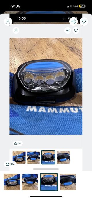 Lanterna de cabeça Mammut T-Trail