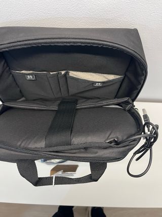 Mochila oficina negra y gris