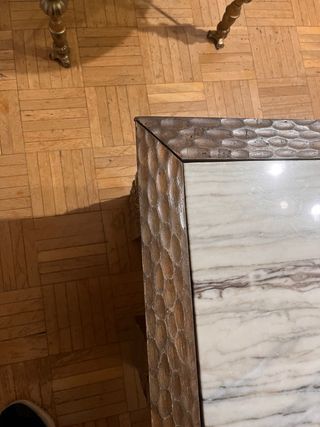 Mesa de centro mármol y madera