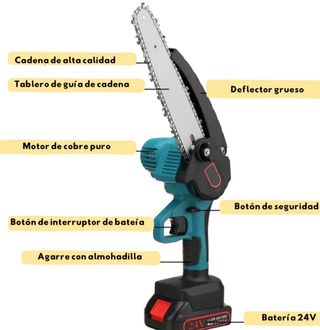 Motosierra Eléctrica Portátil 24V