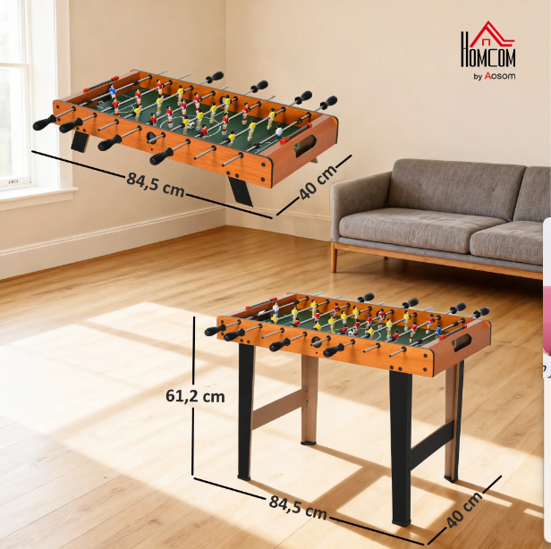 Futbolín HOMCOM Madera Niños Mesa Juego
