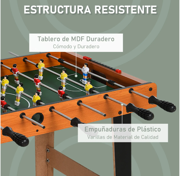 Futbolín HOMCOM Madera Niños Mesa Juego