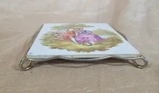 Salvamanteles escena azulejo vintage Francés