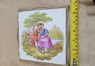 Salvamanteles escena azulejo vintage Francés