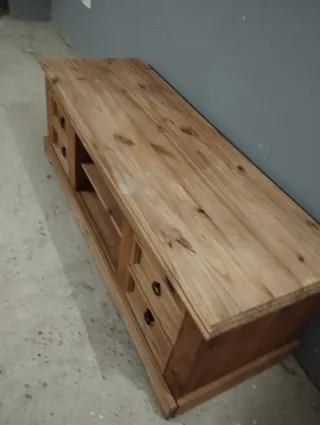 Mueble TV mexicano madera maciza