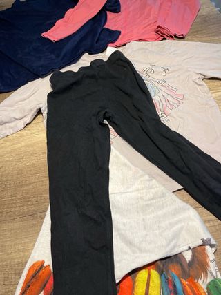 Lote 5 camisetas + mallas niña