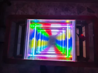 Juego Mesas Roble LED RGB ic .Con baterías