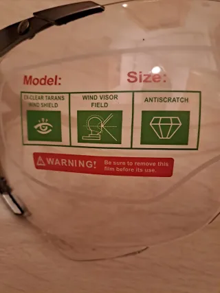 Visera Casco Moto Transparente