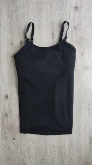 Camiseta tirantes negra de lactancia