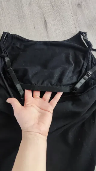 Camiseta tirantes negra de lactancia