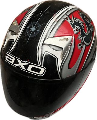 Casco Integral AXO Dragón Negro Rojo