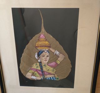 Quadretti indiani su foglia