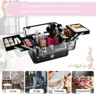 Maletín de maquillaje negro