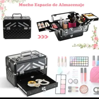 Maletín de maquillaje negro