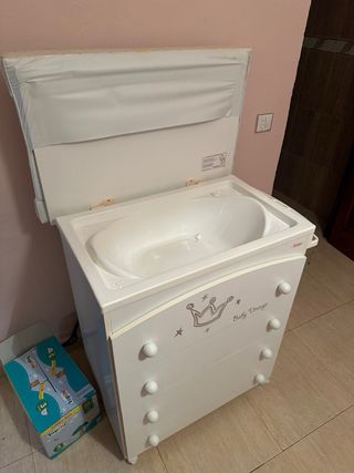 Cambiador bebé con cajonera