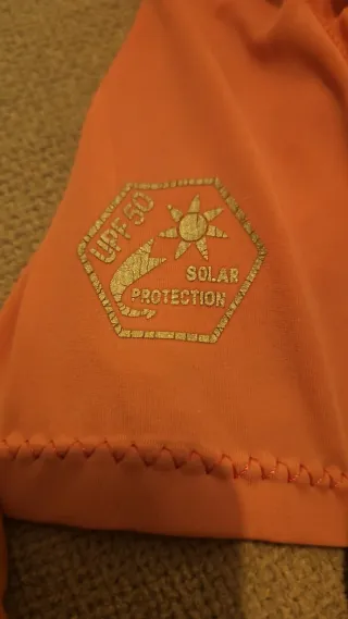 Neopreno niña manga corta rosa/negro