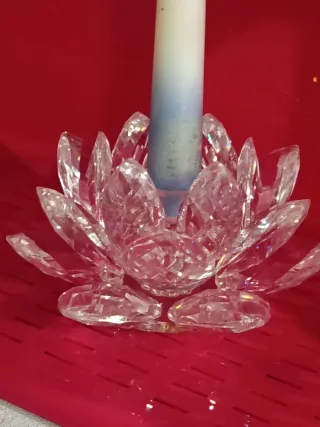 Figura Swarovski Porta velas Nenúfar