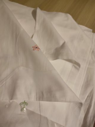 Sábana BORDADA a mano "Dalapir" algodón - Nueva