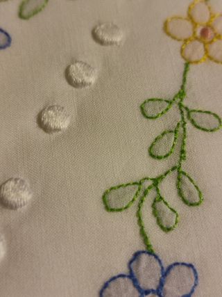 Sábana BORDADA a mano "Dalapir" algodón - Nueva