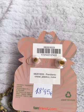 Pendientes tanTrend dorados con perlas y cristal