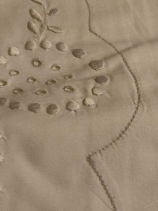 Sábana LUJO Bordada A MANO "Dalapir"-algodón Nueva