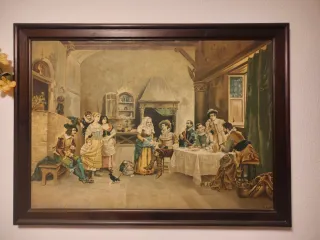 Cuadro clásico de madera
