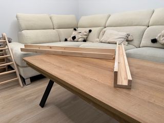 Pack 2 estantes madera flotante 100x7cm