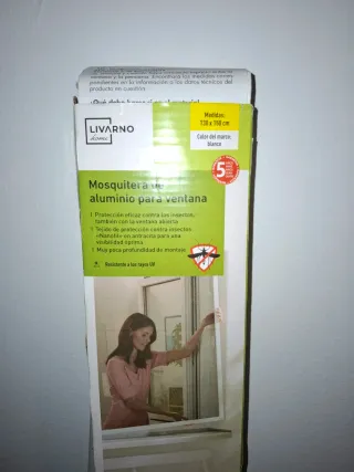 Mosquitera aluminio ventana Lidl 130x150cm
