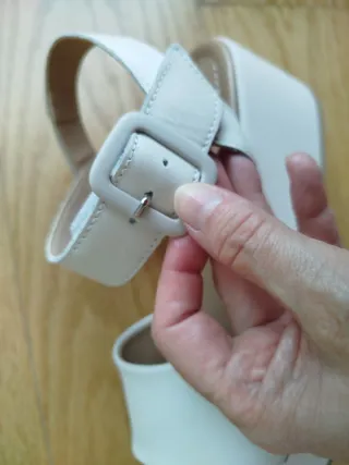 Sandalias 5th Avenue Beige/Blanco Talla 37