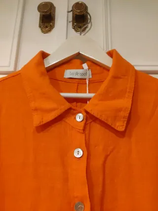 Mono Bo Cool naranja de lino T. Única