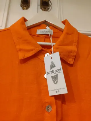 Mono Bo Cool naranja de lino T. Única