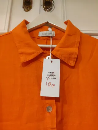 Mono Bo Cool naranja de lino T. Única