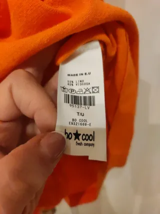 Mono Bo Cool naranja de lino T. Única