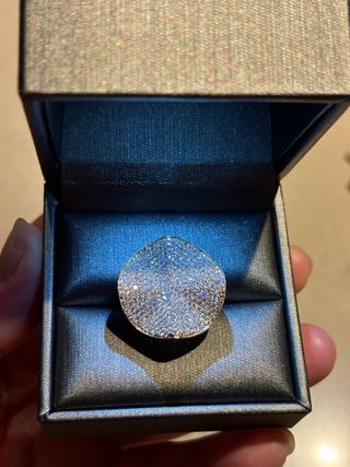 Espectacular sortija oro rosa y brillantes